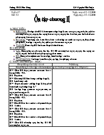 Giáo án môn Số học Lớp 6 - Tiết 53: Ôn tập chương II - Năm học 2010-2011 - Nguyễn Tiến Thuận