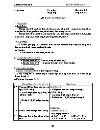 Giáo án môn Số học Lớp 6 - Tiết 53: Ôn tập học kỳ - Trần Thị Giao Linh
