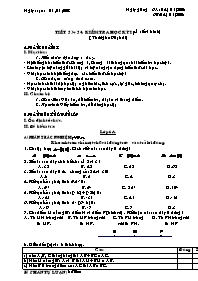 Giáo án môn Số học Lớp 6 - Tiết 53+54: Kiểm tra học kỳ I (cả số và hình) - Năm học 2007-2008