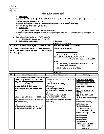 Giáo án môn Số học Lớp 6 - Tiết 54: Ôn tập học kỳ I (Bản 4 cột)