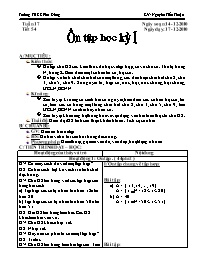 Giáo án môn Số học Lớp 6 - Tiết 54: Ôn tập học kỳ I - Năm học 2010-2011 - Nguyễn Tiến Thuận