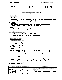 Giáo án môn Số học Lớp 6 - Tiết 54: Ôn tập họ