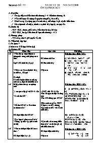 Giáo án môn Số học Lớp 6 - Tiết 55: Ôn tập học kỳ I - Năm học 2010-2011