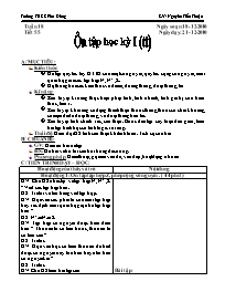 Giáo án môn Số học Lớp 6 - Tiết 55: Ôn tập học kỳ I (tiếp theo) - Năm học 2010-2011 - Nguyễn Tiến Thuận