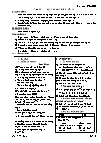 Giáo án môn Số học Lớp 6 - Tiết 55: Ôn tập họ