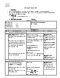 Giáo án môn Số học Lớp 6 - Tiết 56: Ôn tập học kỳ (Bản 4 cột)