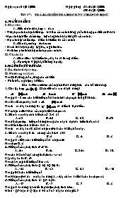 Giáo án môn Số học Lớp 6 - Tiết 57: Trả bài kiểm tra học kỳ I (phần số học) - Năm học 2007-2008