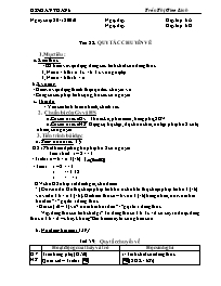 Giáo án môn Số học Lớp 6 - Tiết 58: Quy tắc chuyển vế - Năm học 2010-2011 - Trần Thị Giao Linh