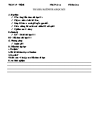 Giáo án môn Số học Lớp 6 - Tiết 58: Trả bài k