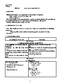 Giáo án môn Số học Lớp 6 - Tiết 59 đến 65 (bản 2 cột)