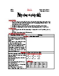 Giáo án môn Số học Lớp 6 - Tiết 6, Bài 5: Phép nhân phân số - Năm học 2010-2011 (bản 2 cột)