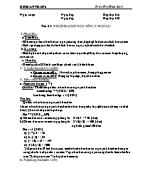 Giáo án môn Số học Lớp 6 - Tiết 61: Nhân hai số nguyên cùng dấu - Trần Thị Giao Linh
