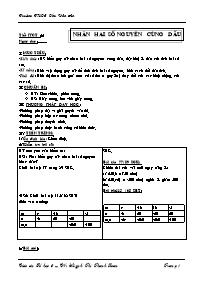 Giáo án môn Số học Lớp 6 - Tiết 61: Nhân hai số nguyên cùng dấu - Huỳnh Thị Thanh Loan