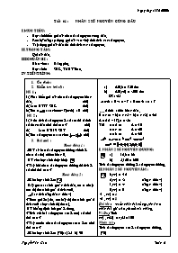 Giáo án môn Số học Lớp 6 - Tiết 61: Nhân hai