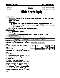 Giáo án môn Số học Lớp 6 - Tiết 62, Bài 10: N