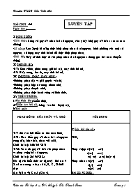 Giáo án môn Số học Lớp 6 - Tiết 62: Luyện tập - Huỳnh Thị Thanh Loan