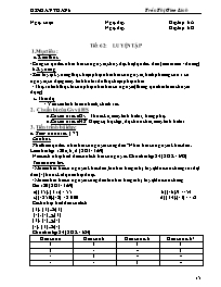 Giáo án môn Số học Lớp 6 - Tiết 62: Luyện tập - Trần Thị Giao Linh