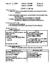 Giáo án môn Số học Lớp 6 - Tiết 64 đến 65 - Năm học 2008-2009