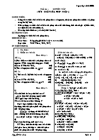 Giáo án môn Số học Lớp 6 - Tiết 64: Luyện tập