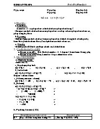 Giáo án môn Số học Lớp 6 - Tiết 64: Luyện tập - Trần Thị Giao Linh