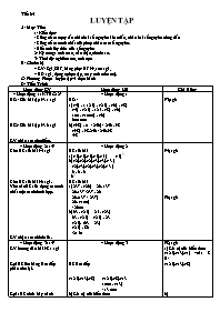 Giáo án môn Số học - Lớp 6 - Tiết 64: Luyện t