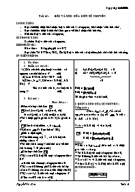 Giáo án môn Số học Lớp 6 - Tiết 65: Bội và ướ