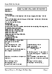 Giáo án môn Số học Lớp 6 - Tiết 65: Bội và ước của một số nguyên - Huỳnh Thị Thanh Loan