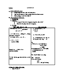 Giáo án môn Số học Lớp 6 - Tiết 65: Luyện tập (Bản 2 cột)