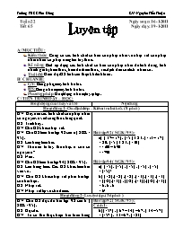 Giáo án môn Số học Lớp 6 - Tiết 65: Luyện tập