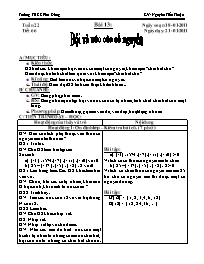 Giáo án môn Số học Lớp 6 - Tiết 66, Bài 13: B