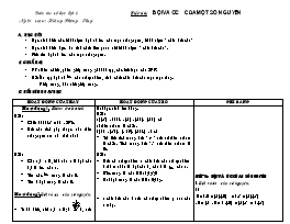 Giáo án môn Số học Lớp 6 - Tiết 66: Bội và ước của một số nguyên - Hoàng Phương Thúy