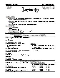 Giáo án môn Số học Lớp 6 - Tiết 67: Luyện tập