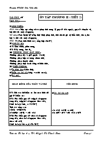 Giáo án môn Số học Lớp 6 - Tiết 67: Ôn tập chương II (tiết 2) - Huỳnh Thị Thanh Loan