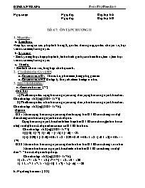 Giáo án môn Số học Lớp 6 - Tiết 67: Ôn tập chương II - Trần Thị Giao Linh