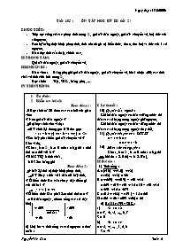 Giáo án môn Số học Lớp 6 - Tiết 67: Ôn tập họ