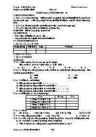 Giáo án môn Số học Lớp 6 - Tiết 68 đến 111 - Năm học 2009-2010 - Trần Hữu Đại
