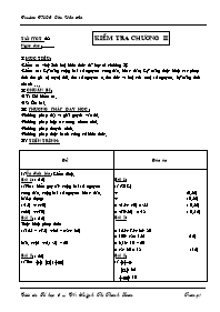 Giáo án môn Số học Lớp 6 - Tiết 68: Kiểm tra chương II - Huỳnh Thị Thanh Loan