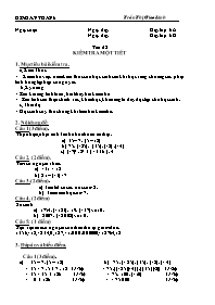 Giáo án môn Số học Lớp 6 - Tiết 68: Kiểm tra một tiết - Trần Thị Giao Linh