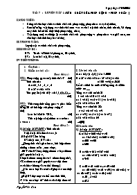 Giáo án môn Số học Lớp 6 - Tiết 7: Luyện tập