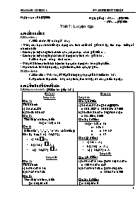 Giáo án môn Số học Lớp 6 - Tiết 7: Luyện tập - Năm học 2008-2009 - Đinh Hữu Thiệp