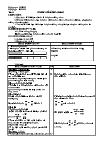 Giáo án môn Số học Lớp 6 - Tiết 70: Phân số b