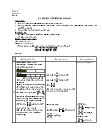 Giáo án môn Số học Lớp 6 - Tiết 71 đến 77 (bản 4 cột)