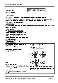Giáo án môn Số học Lớp 6 - Tiết 72: Rút gọn phân số - Huỳnh Thị Thanh Loan