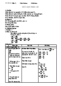 Giáo án môn Số học Lớp 6 - Tiết 72: Rút gọn p