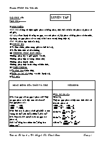 Giáo án môn Số học Lớp 6 - Tiết 73: Luyện tập - Huỳnh Thị Thanh Loan