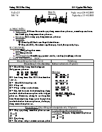 Giáo án môn Số học Lớp 6 - Tiết 74, Bài 5: Quy đồng mẫu nhiều phân số- Năm học 2010-2011 - Nguyễn Tiến Thuận
