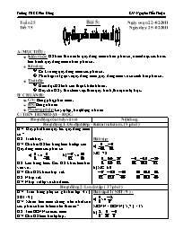 Giáo án môn Số học Lớp 6 - Tiết 75: Quy đồng mẫu nhiều phân số (tiếp theo) - Năm học 2010-2011 - Nguyễn Tiến Thuận
