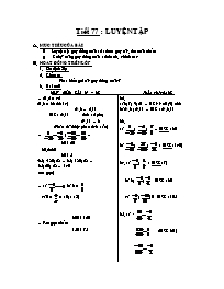 Giáo án môn Số học Lớp 6 - Tiết 77: Luyện tập (Bản 2 cột)