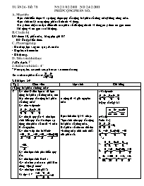 Giáo án môn Số học Lớp 6 - Tiết 78: Phép cộng