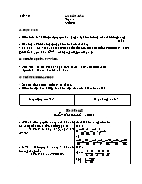 Giáo án môn Số học Lớp 6 - Tiết 79 đến 80 (bản 2 cột)